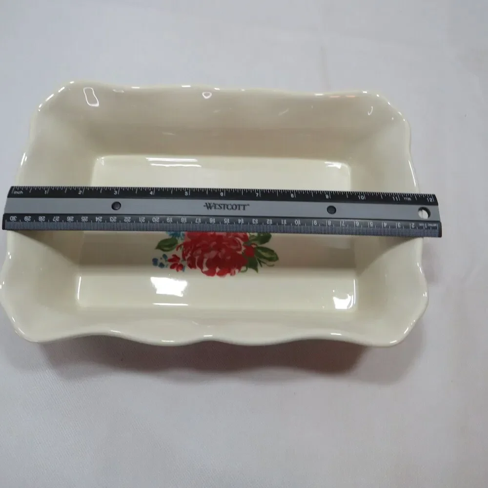 The Pioneer Woman Rectangle Floral Baking Dish Ruffle Top Casserole Cake Pan